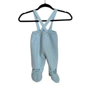 Sarah Louise Baby Boy Knit Footie One Piece Overalls Photoshoot Adorable 6 Mos